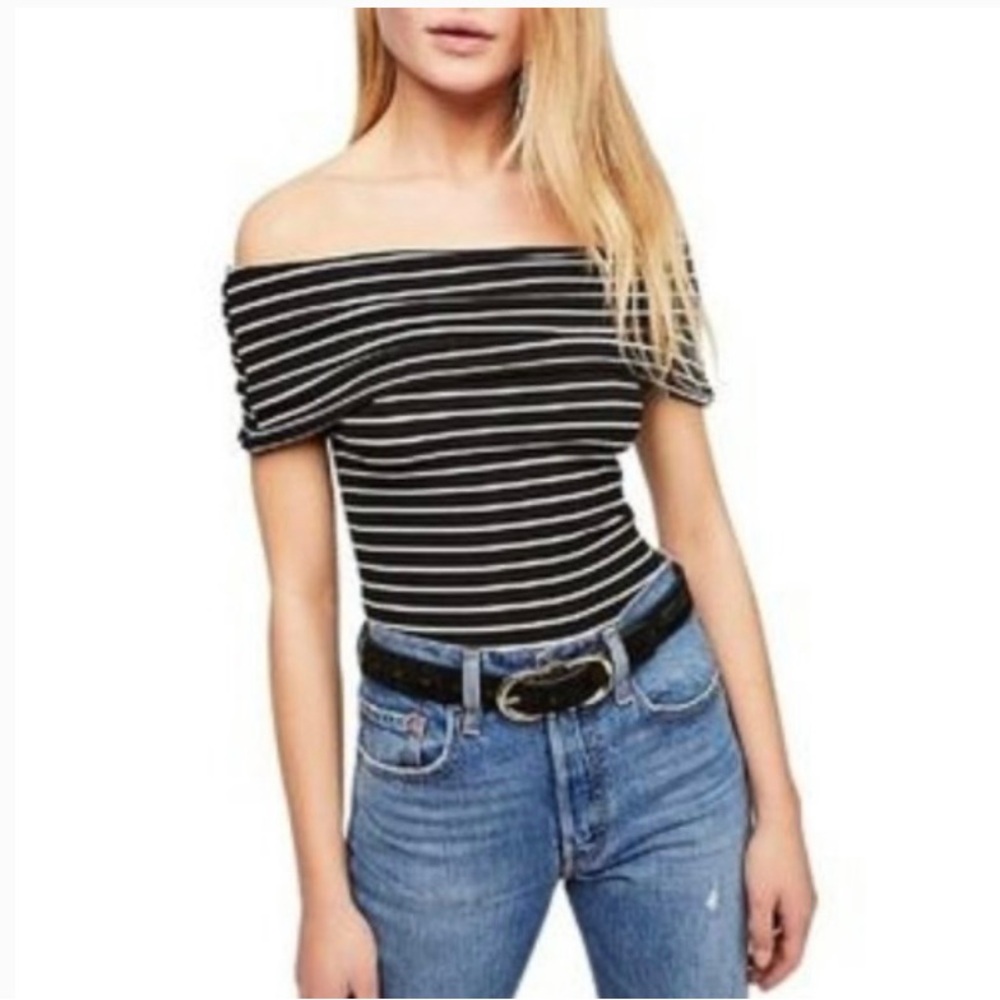 Free People Off Shoulder Knit Top